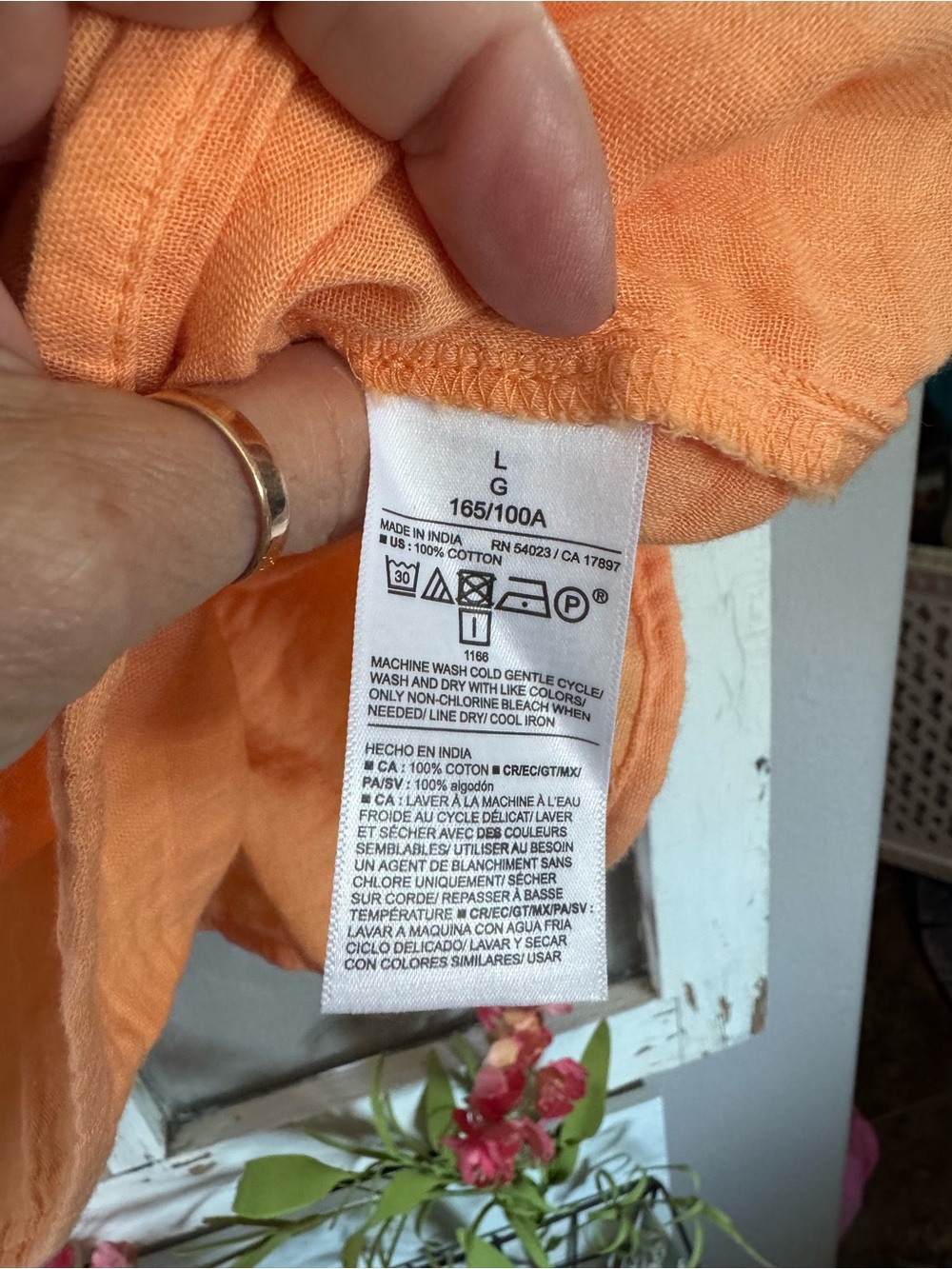 Lightweight Peach V-Neck Cotton Tunic Dress from Old Navy - Picture 3 of 7